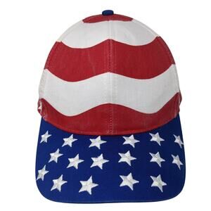 USA Flag Stars & Stripes Baseball Cap Multicolor OS Adjustable Patriotic Nissin